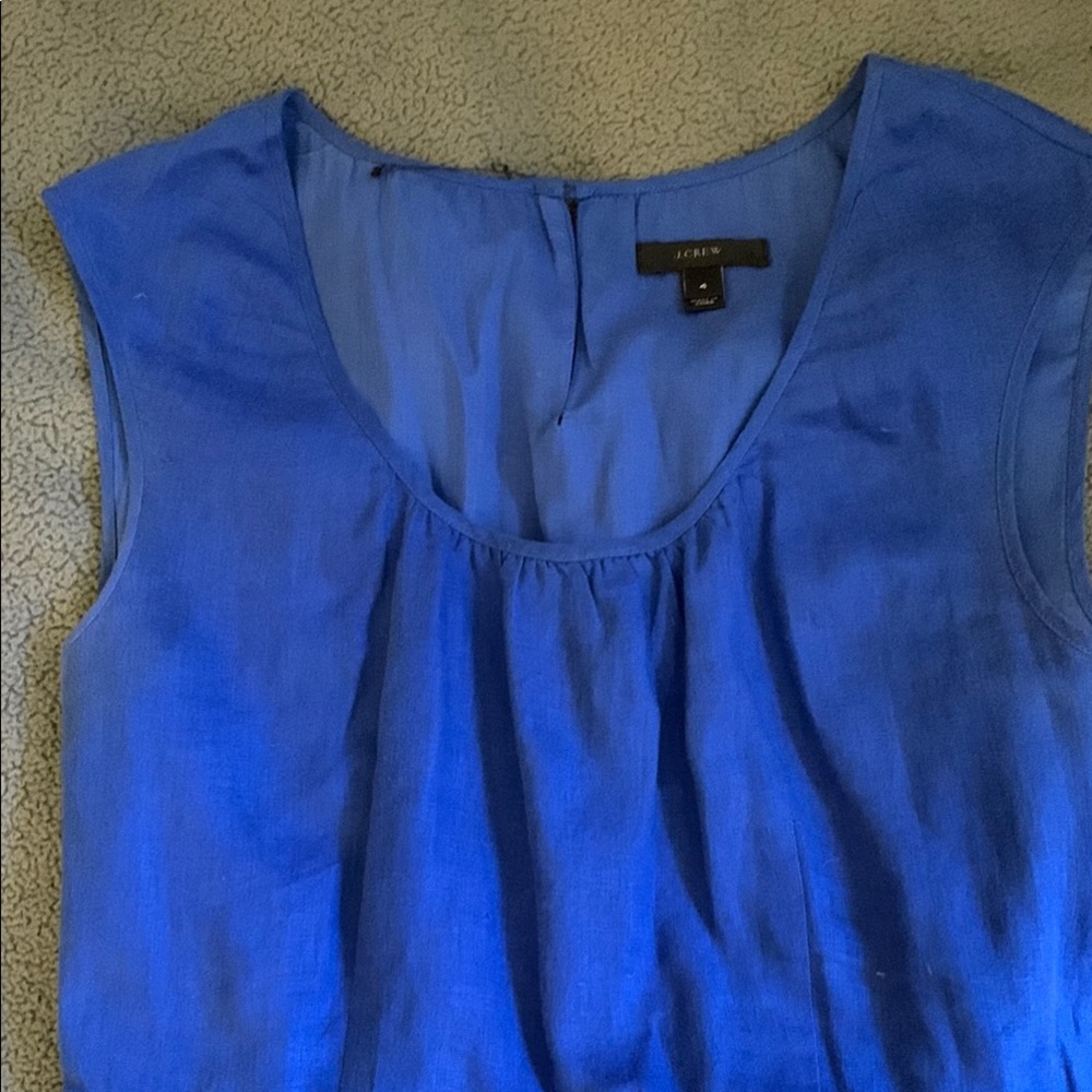 J. Crew Vibrant Blue Sleeveless Blouse